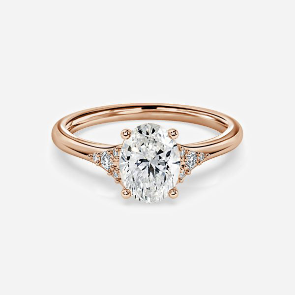 Aurelia Oval Three Stone Moissanite Engagement Ring