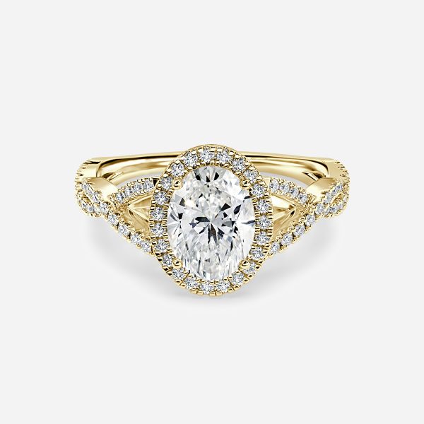 Zara Oval Diamond Band Moissanite Engagement Ring