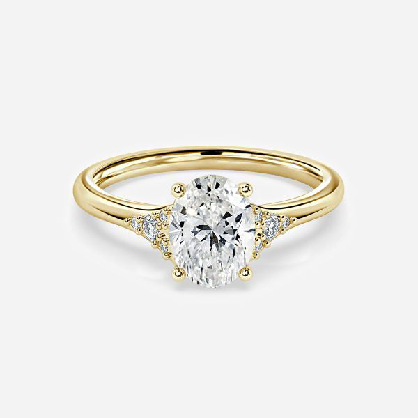 Aurelia Oval Three Stone Moissanite Engagement Ring