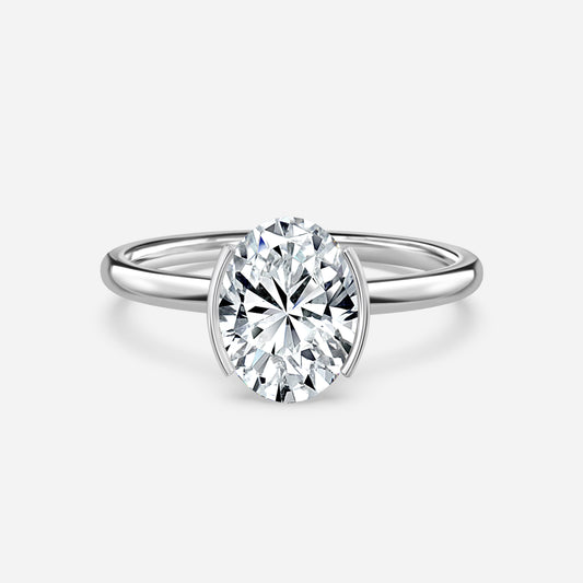 Briar Oval Bezel Moissanite Engagement Ring