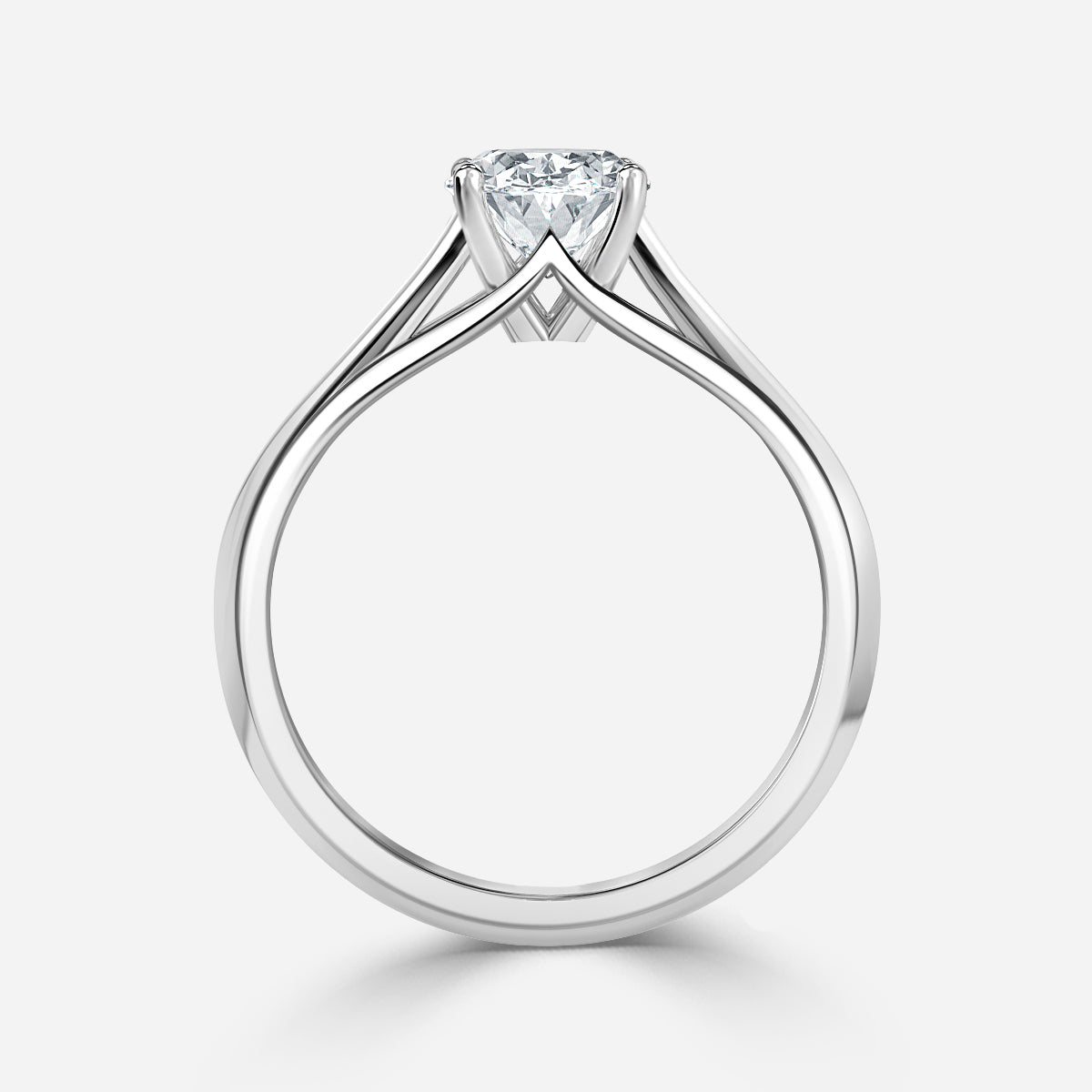 Lavinia Oval Solitaire Moissanite Engagement Ring