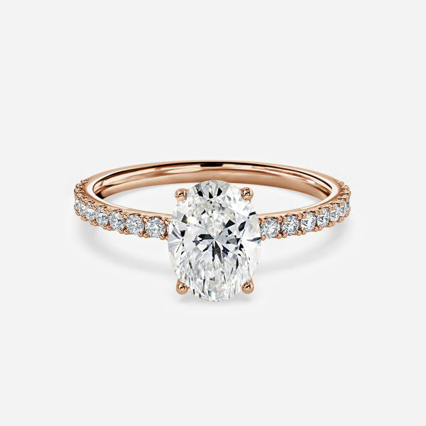 Liviana Oval Hidden Halo Moissanite Engagement Ring