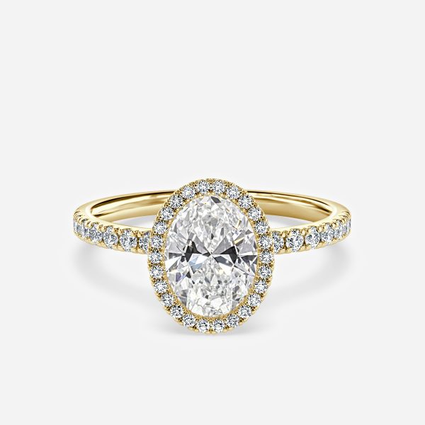 Tatienne Oval Halo Moissanite Engagement Ring