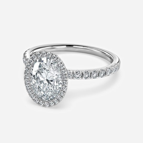 Tatienne Oval Halo Moissanite Engagement Ring