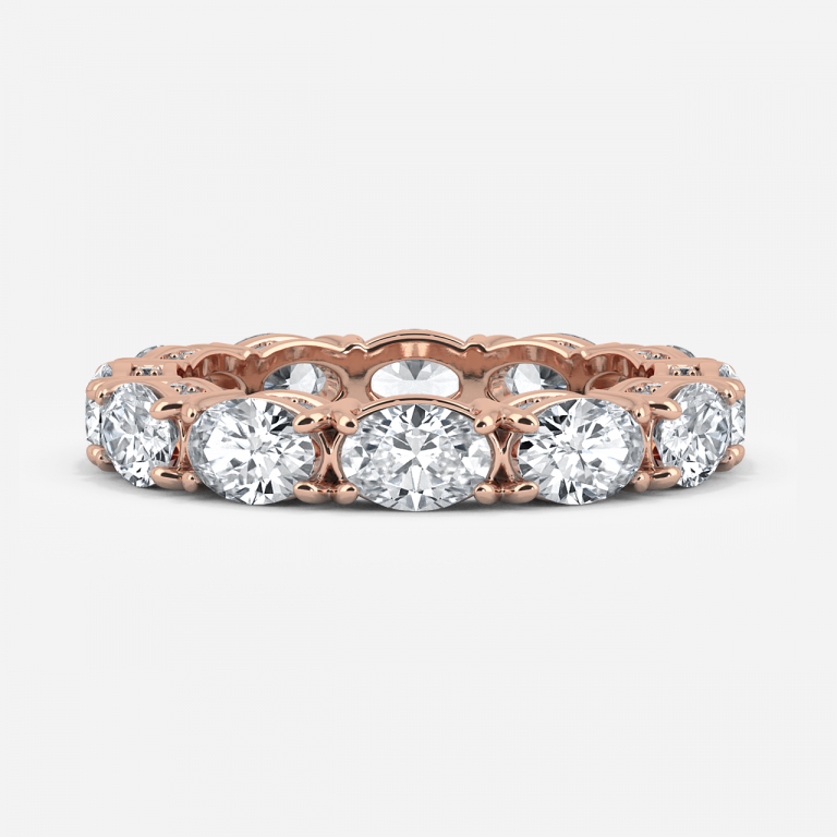 East West Oval Moissanite Eternity Band