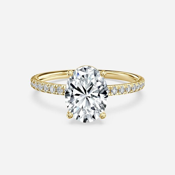 Maeve Oval Diamond Band Moissanite Engagement Ring