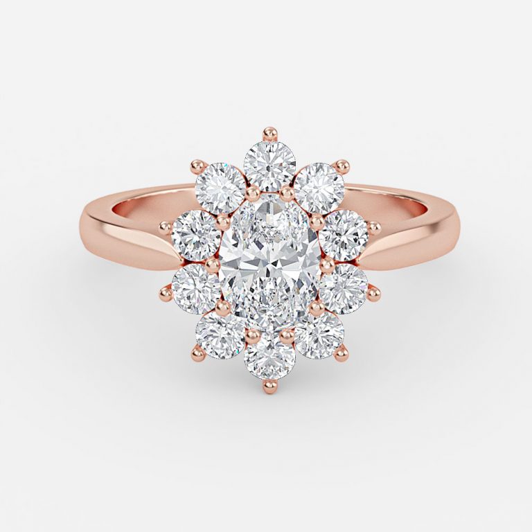 Vesper Oval Cluster Moissanite Engagement Ring