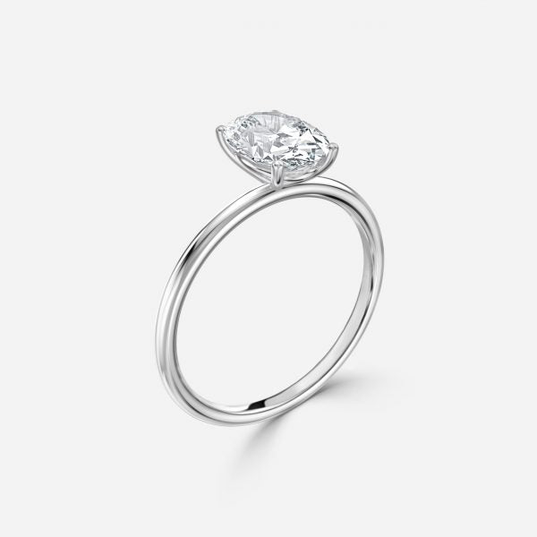 Ailani Oval Solitaire Moissanite Engagement Ring