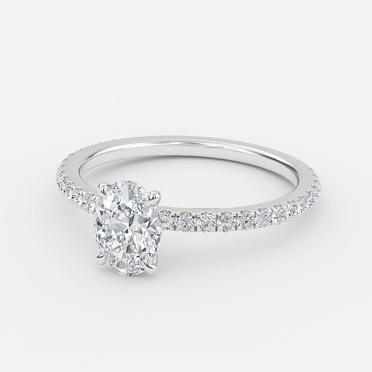 Zeni Oval Dainty Moissanite Engagement Ring