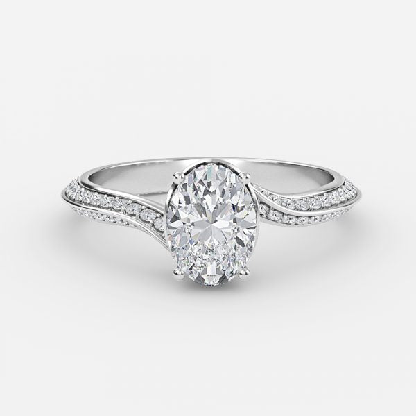 Bellatrix Oval Hidden Halo Moissanite Engagement Ring