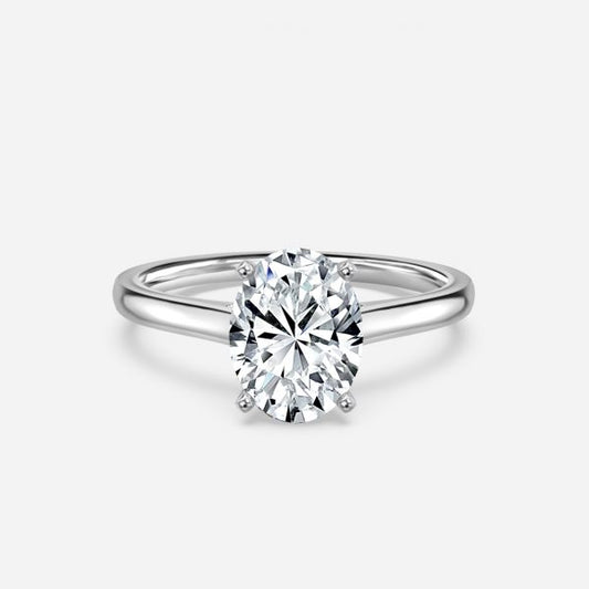 Bernadette Oval Solitaire Moissanite Engagement Ring