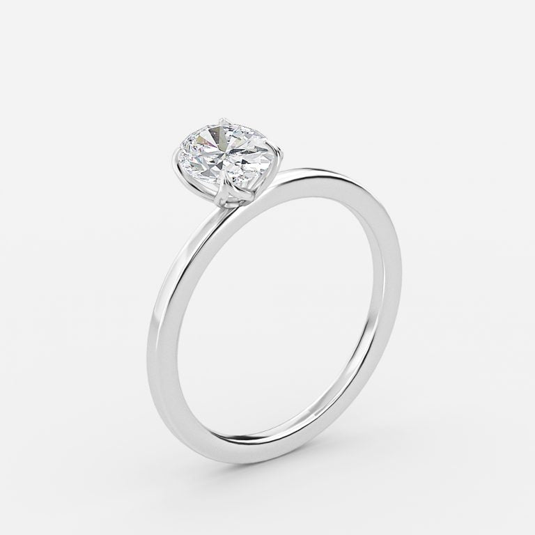 Samira Oval Solitaire Moissanite Engagement Ring