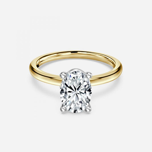 Magalie Oval Solitaire Moissanite Engagement Ring