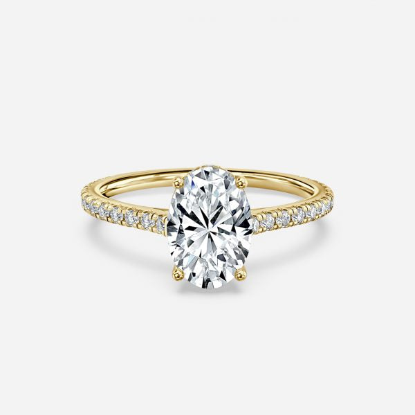 Tamsin Oval Hidden Halo Moissanite Engagement Ring