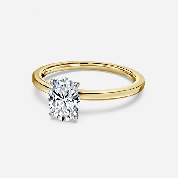 Kalista Oval Solitaire Moissanite Engagement Ring