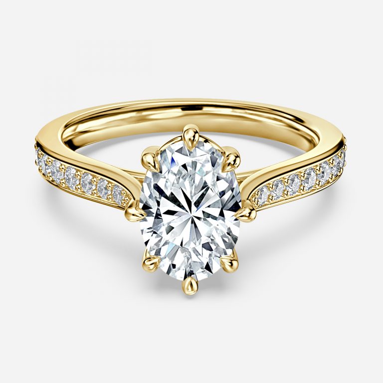 Bellatrix Oval Vintage Moissanite Engagement Ring