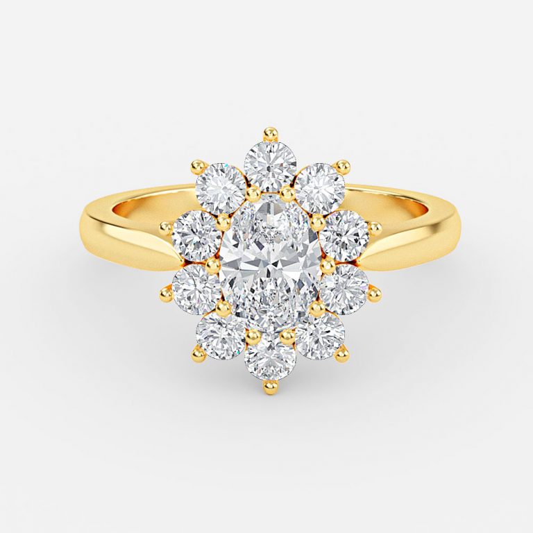 Vesper Oval Cluster Moissanite Engagement Ring