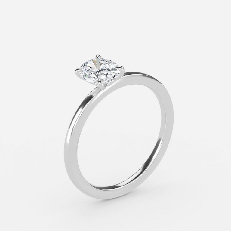 Katherine Oval Solitaire Moissanite Engagement Ring