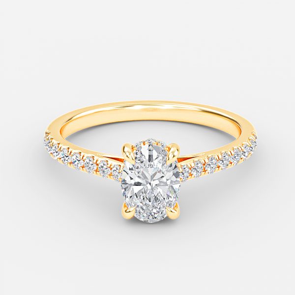 Zanna Oval Hidden Halo Moissanite Engagement Ring