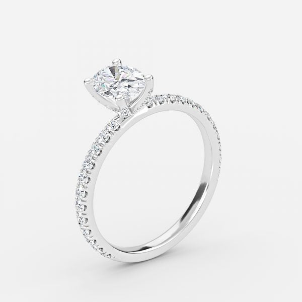 Rosalba Oval Hidden Halo Moissanite Engagement Ring