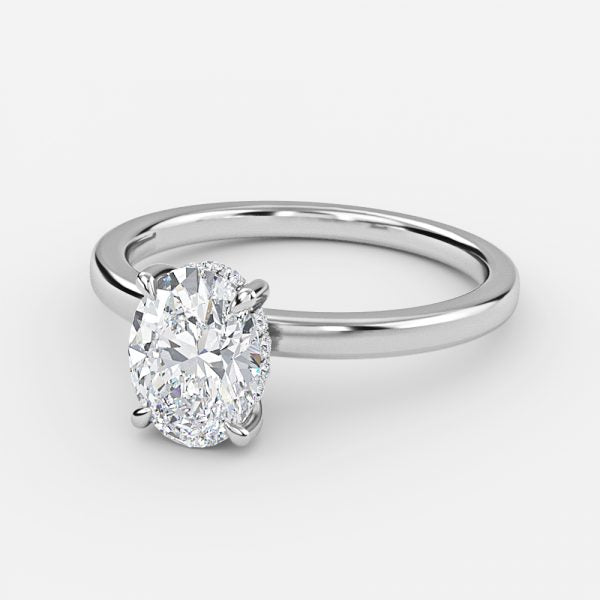 Idra Oval Hidden Halo Moissanite Engagement Ring