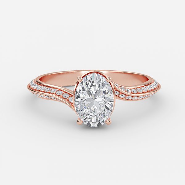 Bellatrix Oval Hidden Halo Moissanite Engagement Ring