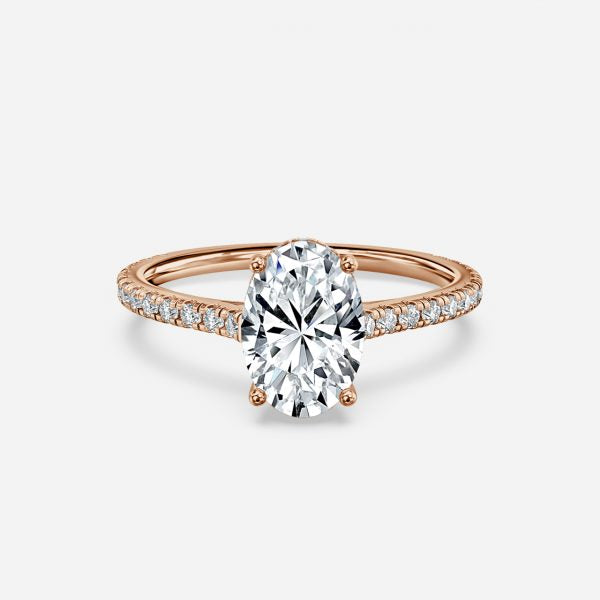 Tamsin Oval Hidden Halo Moissanite Engagement Ring