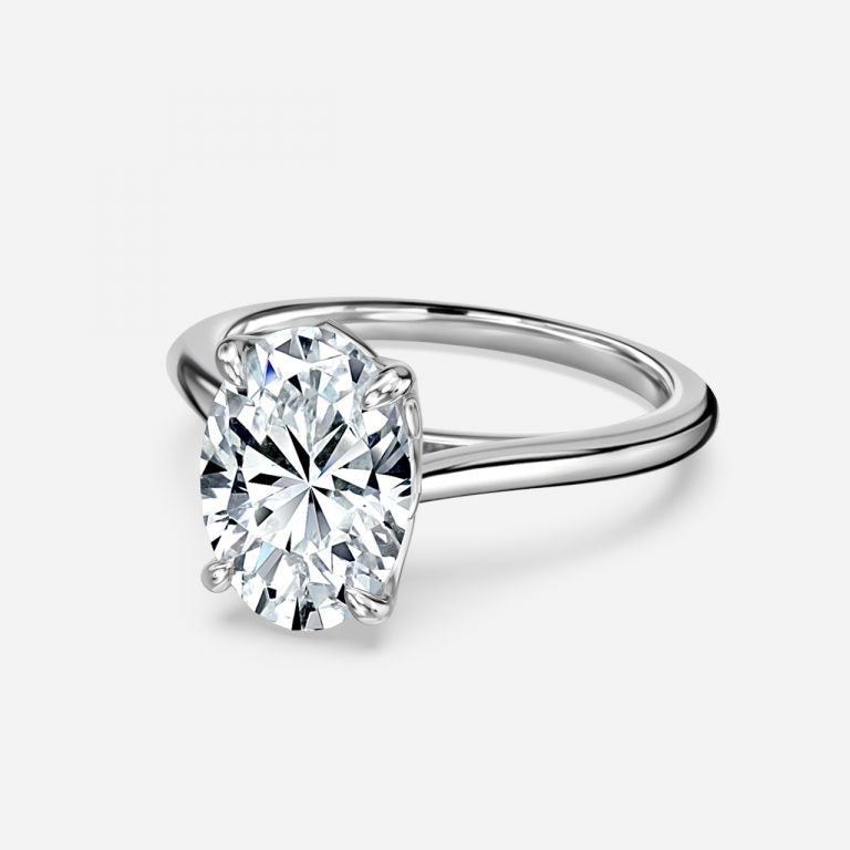 Lyla Oval Solitaire Moissanite Engagement Ring