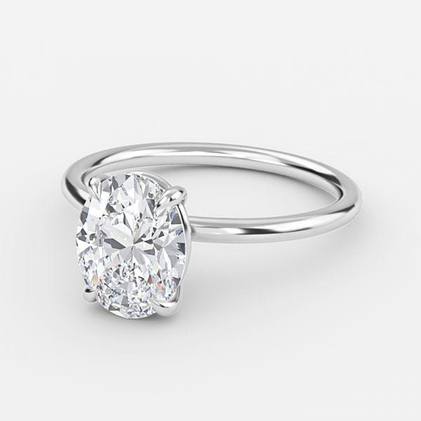 Alara Oval Solitaire Moissanite Engagement Ring