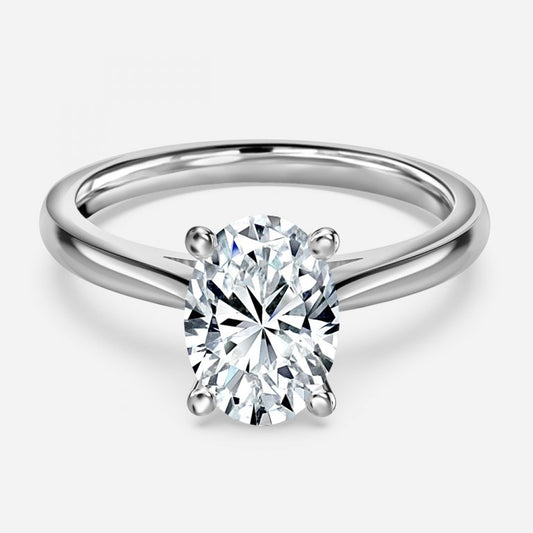 Yuna Oval Solitaire Moissanite Engagement Ring