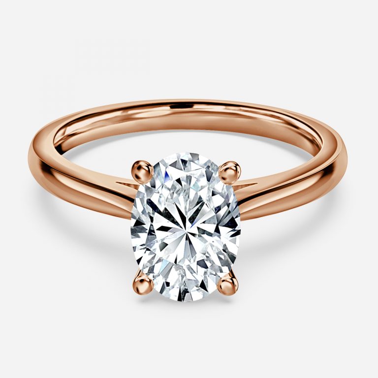 Yuna Oval Solitaire Moissanite Engagement Ring