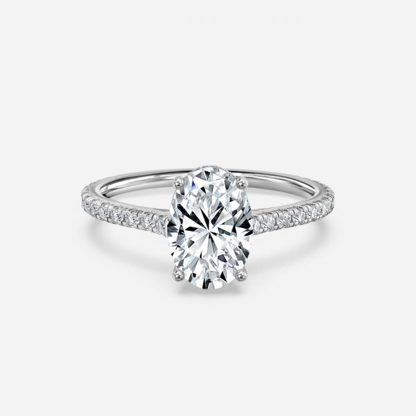 Tamsin Oval Hidden Halo Moissanite Engagement Ring