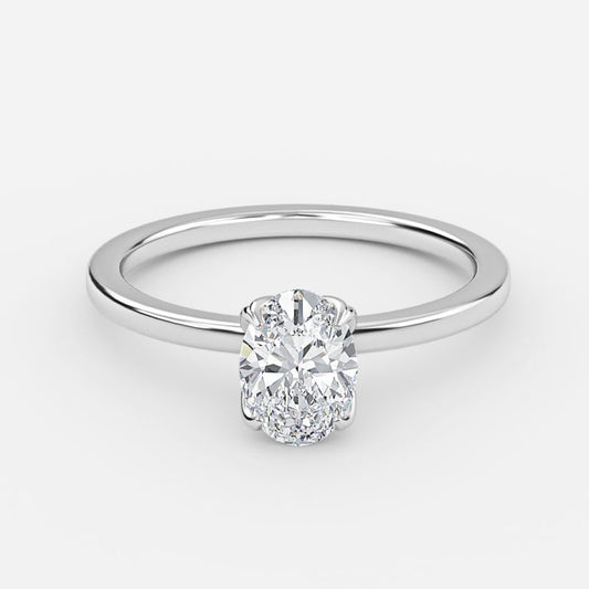 Samira Oval Solitaire Moissanite Engagement Ring