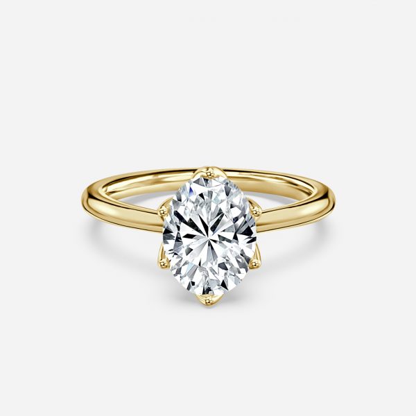 Raquel Oval Solitaire Moissanite Engagement Ring