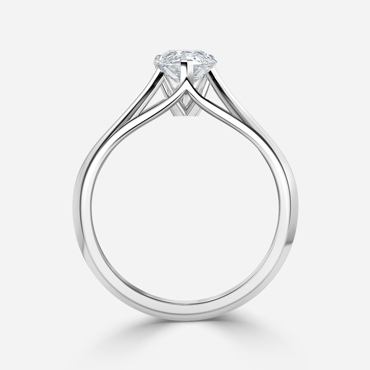 Lavinia Pear Solitaire Moissanite Engagement Ring