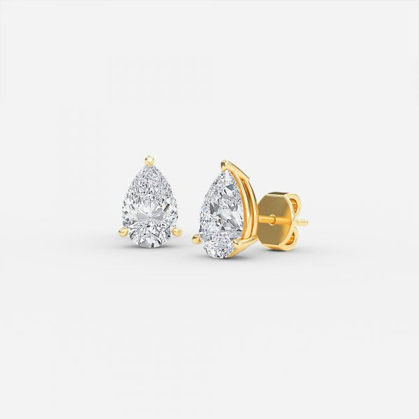 Pear Moissanite Stud Earrings