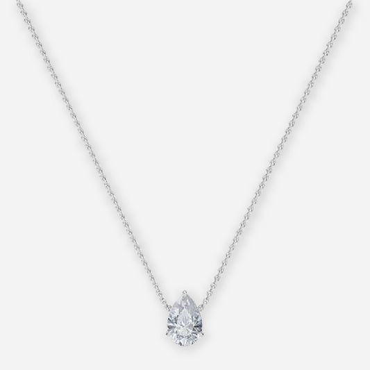 Pear Moissanite Solitaire Pendant