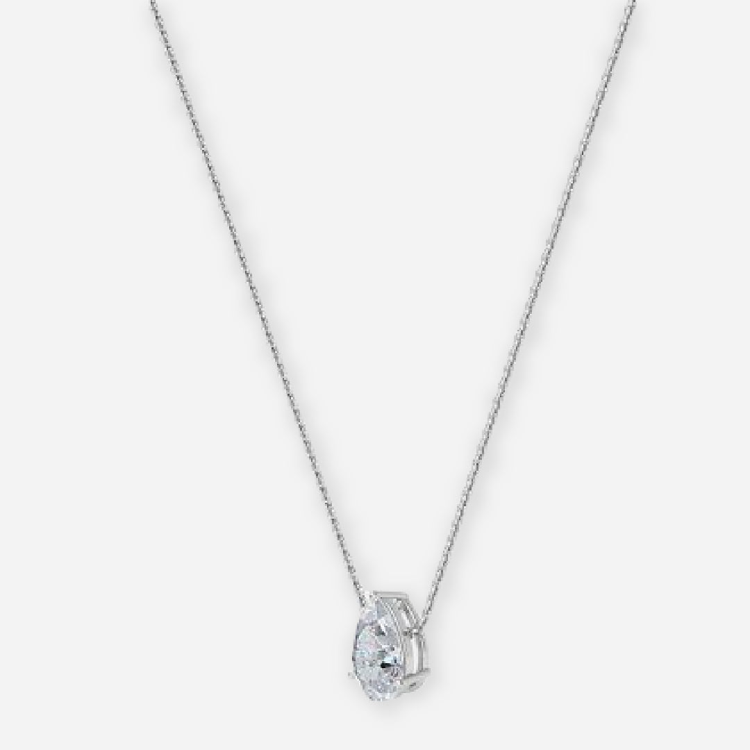 Pear Moissanite Solitaire Pendant