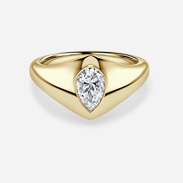 Noemi Pear Bezel Moissanite Engagement Ring