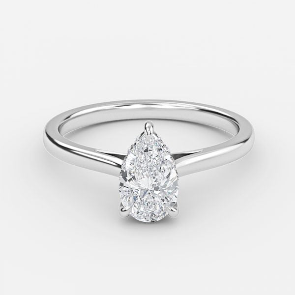 Jessalyn Pear Hidden Halo Moissanite Engagement Ring