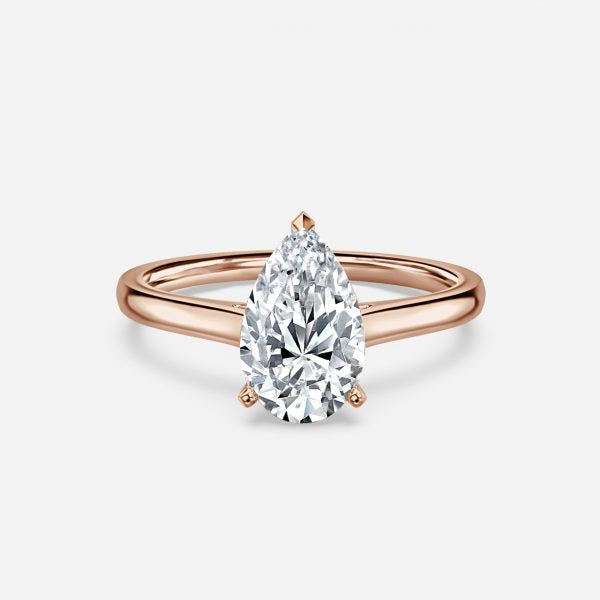 Bernadette Pear Solitaire Moissanite Engagement Ring