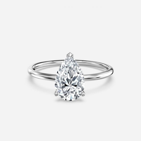 Ailani Pear Solitaire Moissanite Engagement Ring