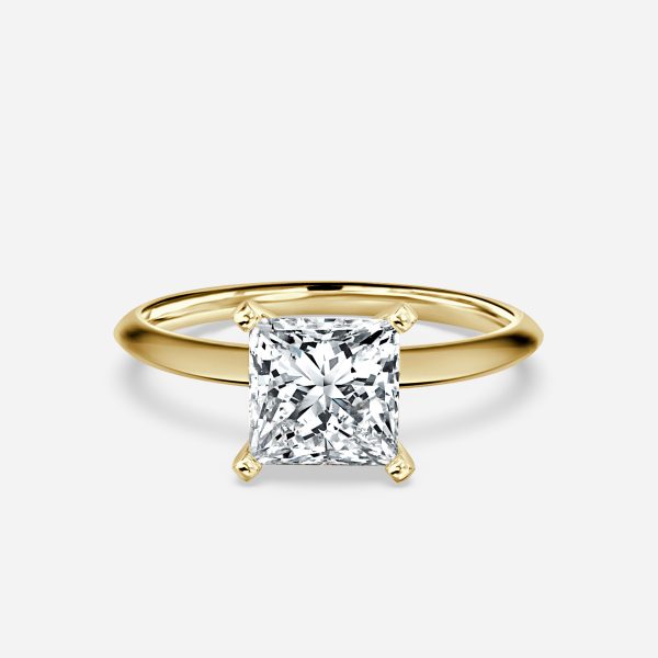 Arlette Princess Diamond Solitaire Moissanite Engagement Ring