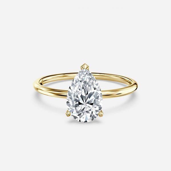 Ailani Pear Solitaire Moissanite Engagement Ring