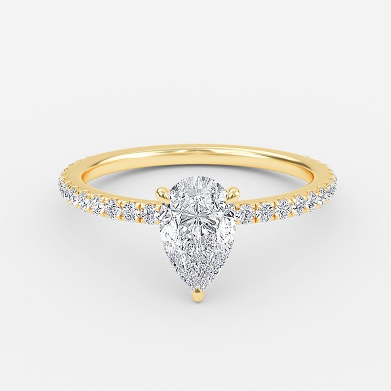 Winston Pear Dainty Moissanite Engagement Ring