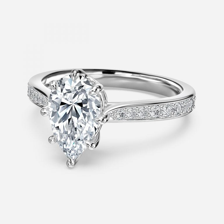 Bellatrix Pear Vintage Moissanite Engagement Ring