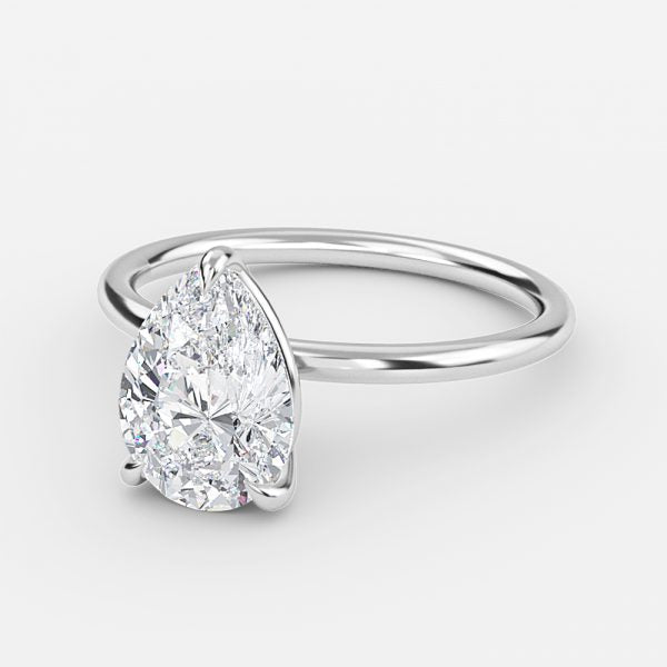 Alara Pear Solitaire Moissanite Engagement Ring