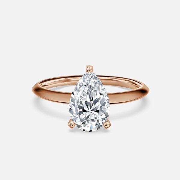 Arlette Pear Solitaire Moissanite Engagement Ring