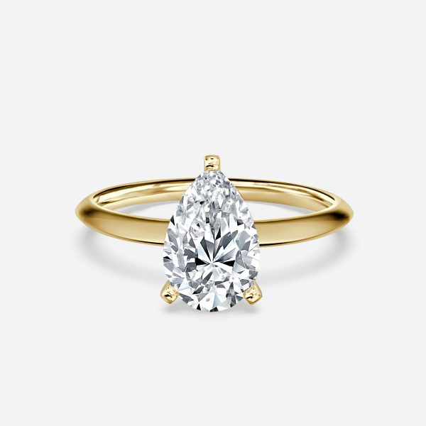 Arlette Pear Solitaire Moissanite Engagement Ring