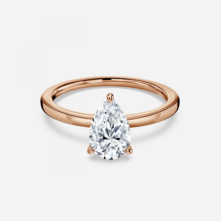 Katherine Pear Solitaire Moissanite Engagement Ring